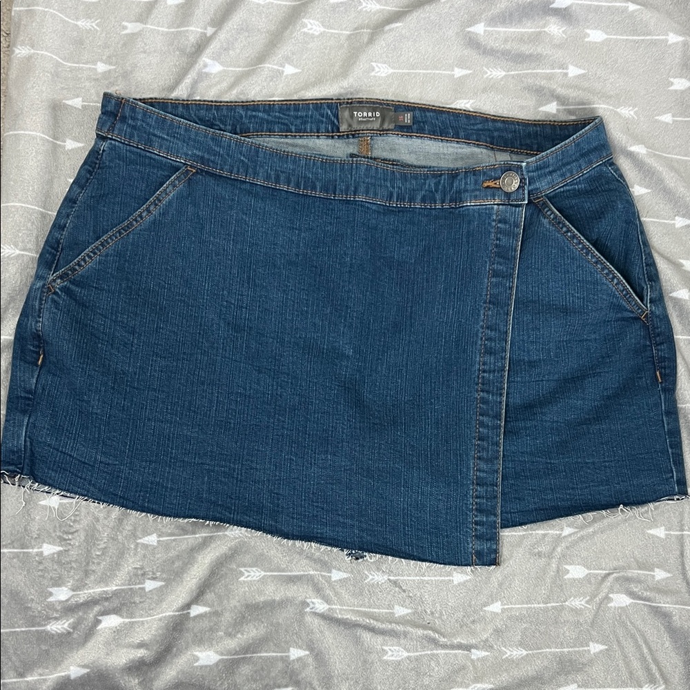 Torrid Dark Blue Denim Mini Skort